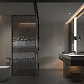 Modern Hotel Room Interior Design With Comfortable Bed Sofa TV And Decorative Wall Curtains