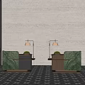 Sales Office Lobby Reception Desk Front Desk 3d model