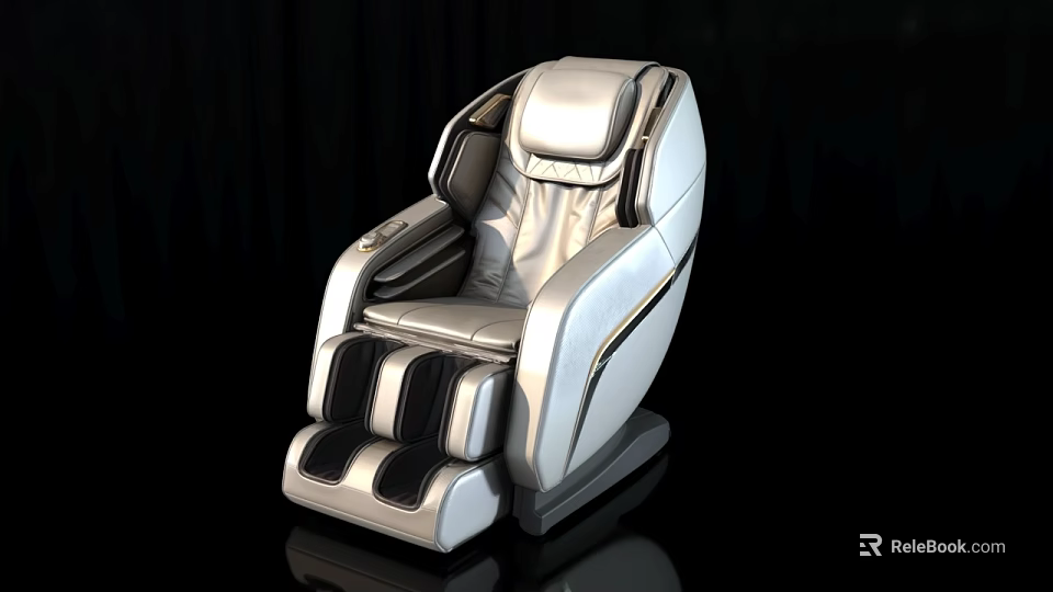 Luxury Modern Massage Chair With Leather Upholstery And Leg Massage Function 3d model 