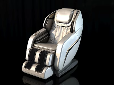 Luxury Modern Massage Chair With Leather Upholstery And Leg Massage Function 3d model