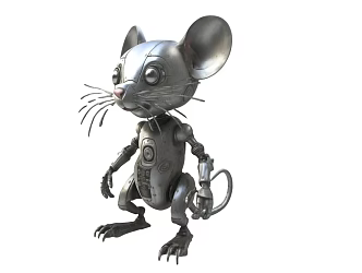 Cartoon mechanical rat 3d model