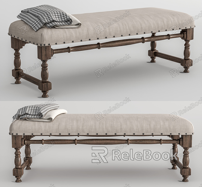 American Style Bed End Stool Foot Sofa Stool model