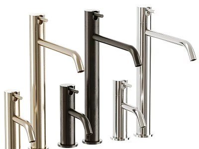 Sleek Modern Faucets With Stainless Steel Matte Black And Gold Finishes Various Designs 3d model