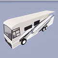 Modern Recreational Vehicle With White Exterior Sleek Design And Black Accents
