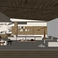 modern living room home living room 3d model