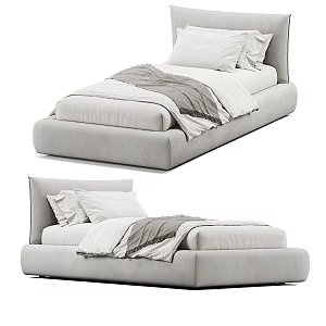 Modern Single Bed 3d model