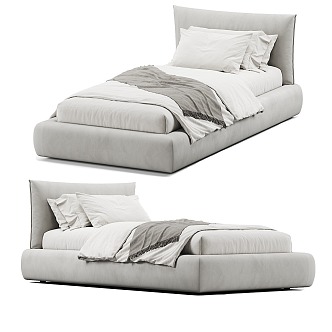 Modern Single Bed 3d model