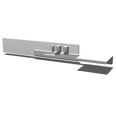 Modern Kitchen Faucet With Sleek Design And Stainless Steel Sink Integration 3d model