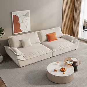 Silent Double Sofa Cream Sailing Double Sofa 3d model