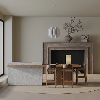 Modern table combination 3d model