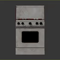 Vintage White Electric Stove With Four Burners Front Knobs And Oven Compartment