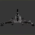 Historical Wheeled Cannon Weapon With Metal Barrel And Carriage Structure