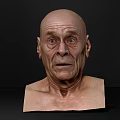 Modern man old man face avatar 3d model