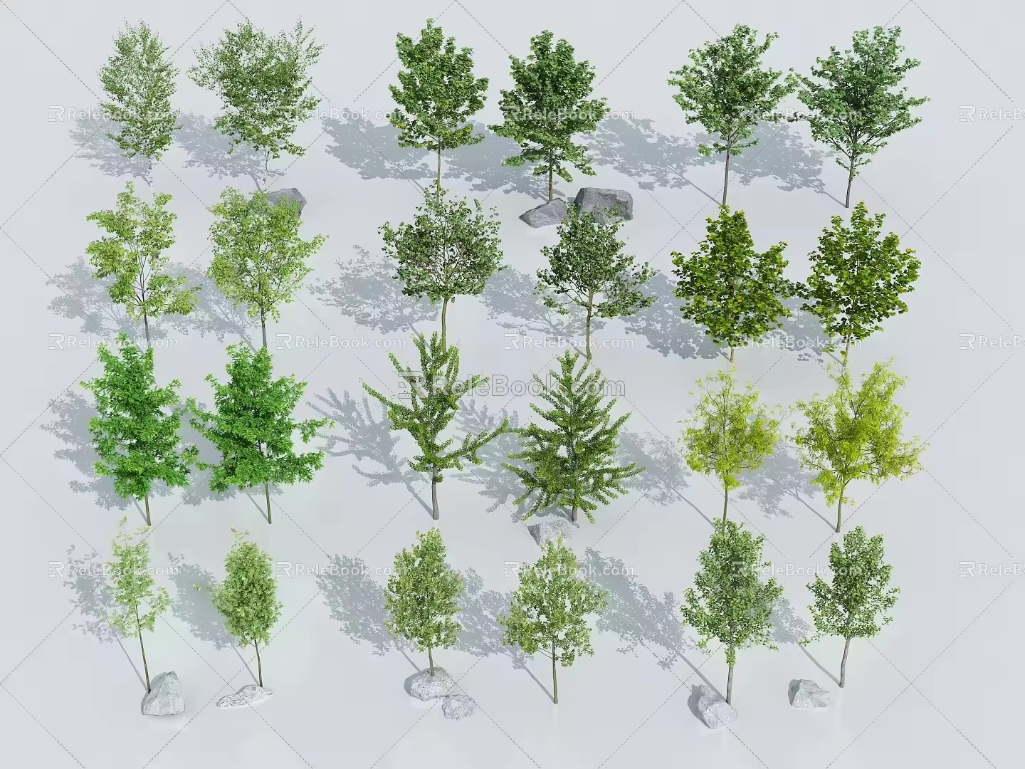 Landscape Trees Street Trees Courtyard Landscape Trees Arbor 3d model
