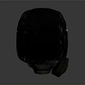 Vintage Gas Mask With Red Lenses Black Cap And Metallic Filter