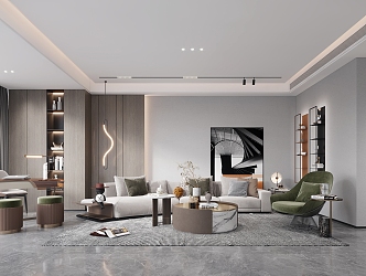 modern living room 3d model