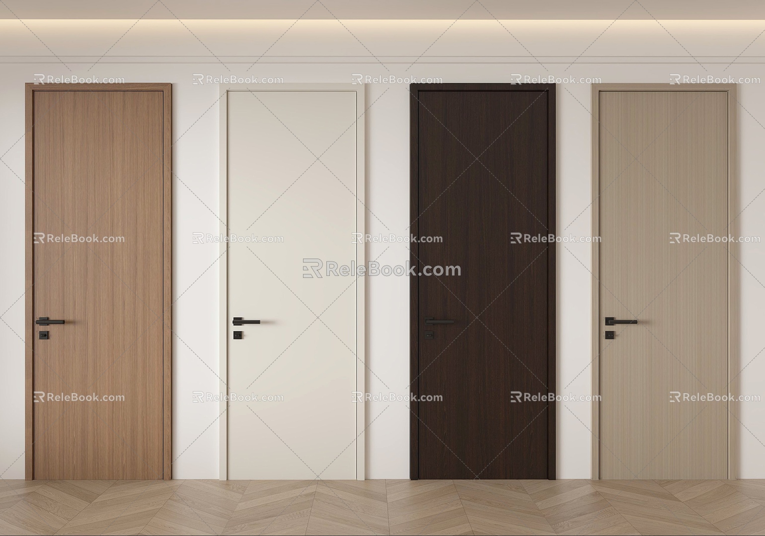 Room Door Room Door Bedroom Door Single Door Swing Door Wooden Door model