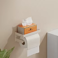 Modern Wall Mounted Bathroom Accessories With Toilet Paper Holder And Tissue Box