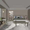 Elegant Modern Bedroom Interior Design With Upholstered Headboard Nightstands And Area Rug
