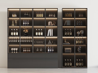 Modern Wine Cabinet 3d model