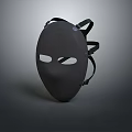 Black Mask With Eye Holes And Adjustable Straps For Secure And Comfortable Fit