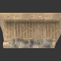 Textured Stone Container With Carved Patterns And Flat Rectangular Slab For Home Living Use 3d model