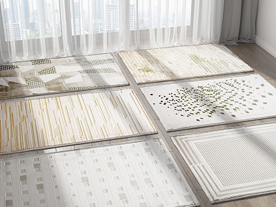 Modern Square Carpet Combo model