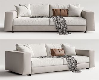 Modern double sofa 3d model