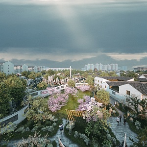 New Chinese Landscape Architecture 3d model