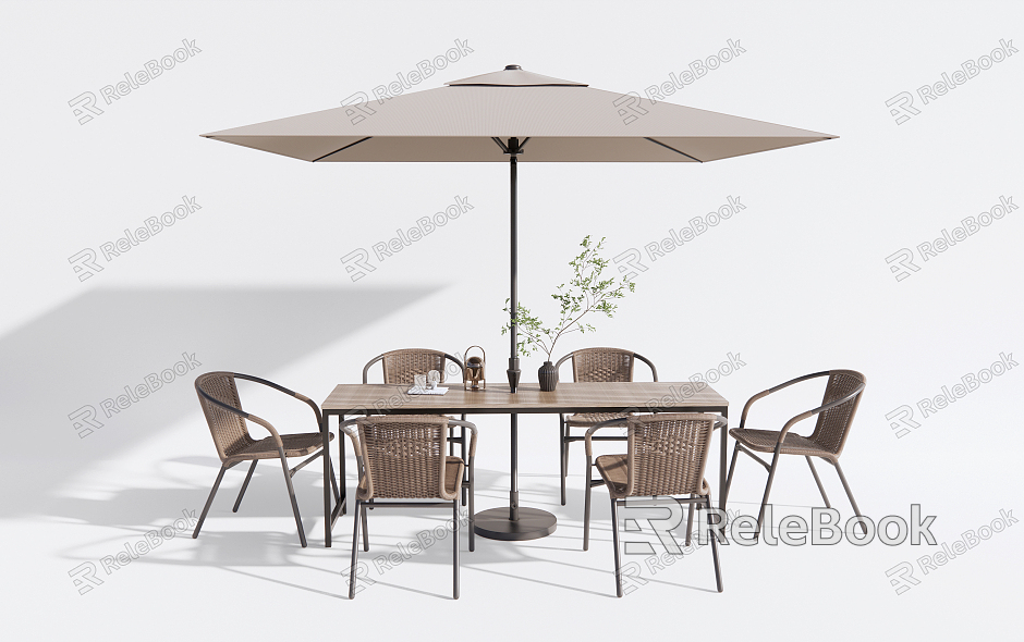 Modern Outdoor Table and Chair Outdoor Leisure Table and Chair model