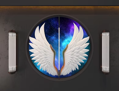 Wings Wall Lamp Wall Decoration 3d model
