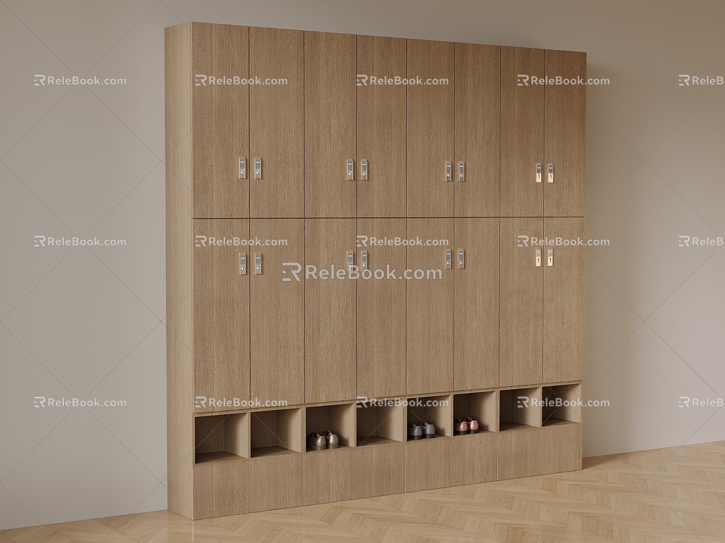 01 Lockers Modern Lockers 3d model