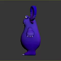 Cute Purple Stuffed Doll with Large Blue Ears Red Eyes and Open Arms