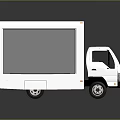 White Box Truck With Large Glass Windows And Wooden Floor Interior Design