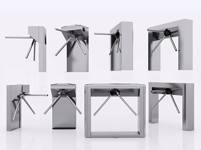 Public Facility Tripod Turnstiles With Different Designs For Access Control Security 3d model