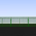 Green Metal Grid Fence Design For Outdoor Security Boundary And Privacy