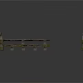 Scenic Wooden Rail Components For Model Construction With Crossbar Fence Design