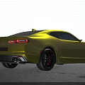 Yellow Modern Sports Coupe With Sleek Body And Black Alloy Wheels