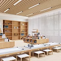 Modern Reading Room Reading Room 3d model