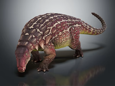 Vibrant Armored Ankylosaurus Dinosaur 3D Model Featuring Scaly Skin And Tail 3d model