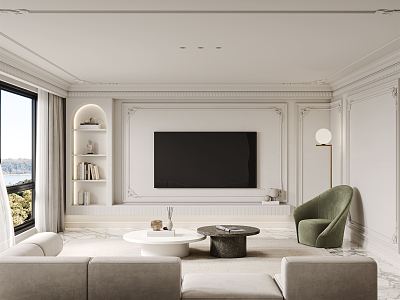 French Living Room 3d model