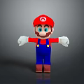 Iconic Video Game Character Mario With Red M Logo Hat Blue Overalls And Outstretched Arms