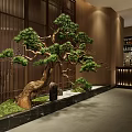 Modern Restaurant Open Kitchen Interior With Fresh Produce Display And Counter