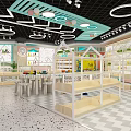 Modern Shopping Mall Store Interior With Shelves Display Areas And Bright Lighting