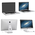modern computer apple computer 3d model