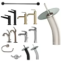 Different Modern Faucet Styles with Various Color Finishes for Kitchen and Bathroom