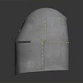 Medieval Metal Helmet With Rivets Historical Protective Armor Equipment