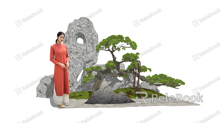 New Chinese landscape sketch Taihu stone landscape sketch model