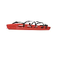 Durable Red Medical Stretcher With Black Straps For Emergency Patient Use