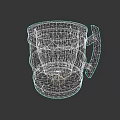 Rustic Wooden Barrel Shaped Mug With Metal Accents And Handle Design